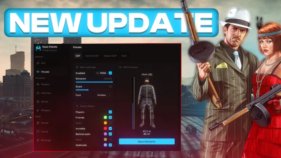 FiveM Cheats, What an Internal Cheat Like Kazo V2 Actually Offers